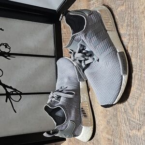 Adidas NMD R1 Gray Running Shoes Sneakers 7.5